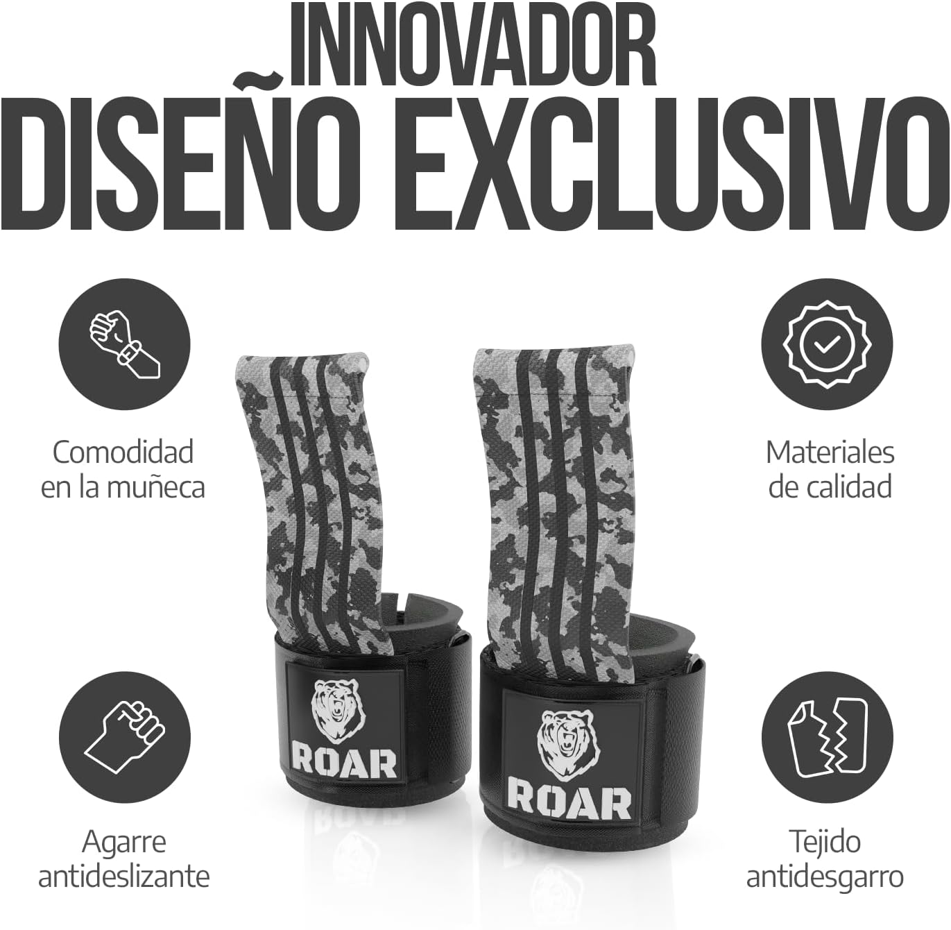 Straps Cortos Profesionales Gym Antideslizantes