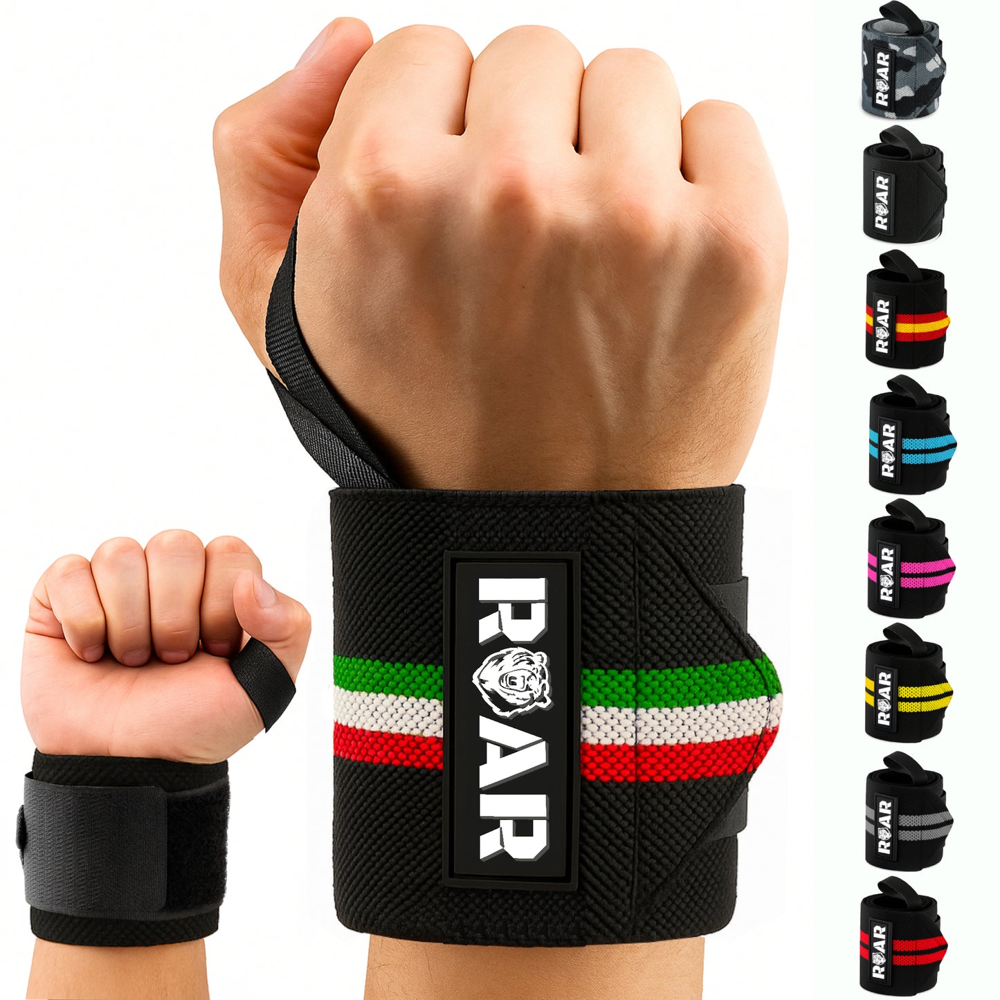 Muñequeras Deportivas Ajustables para Crossfit y Fuerza ROAR