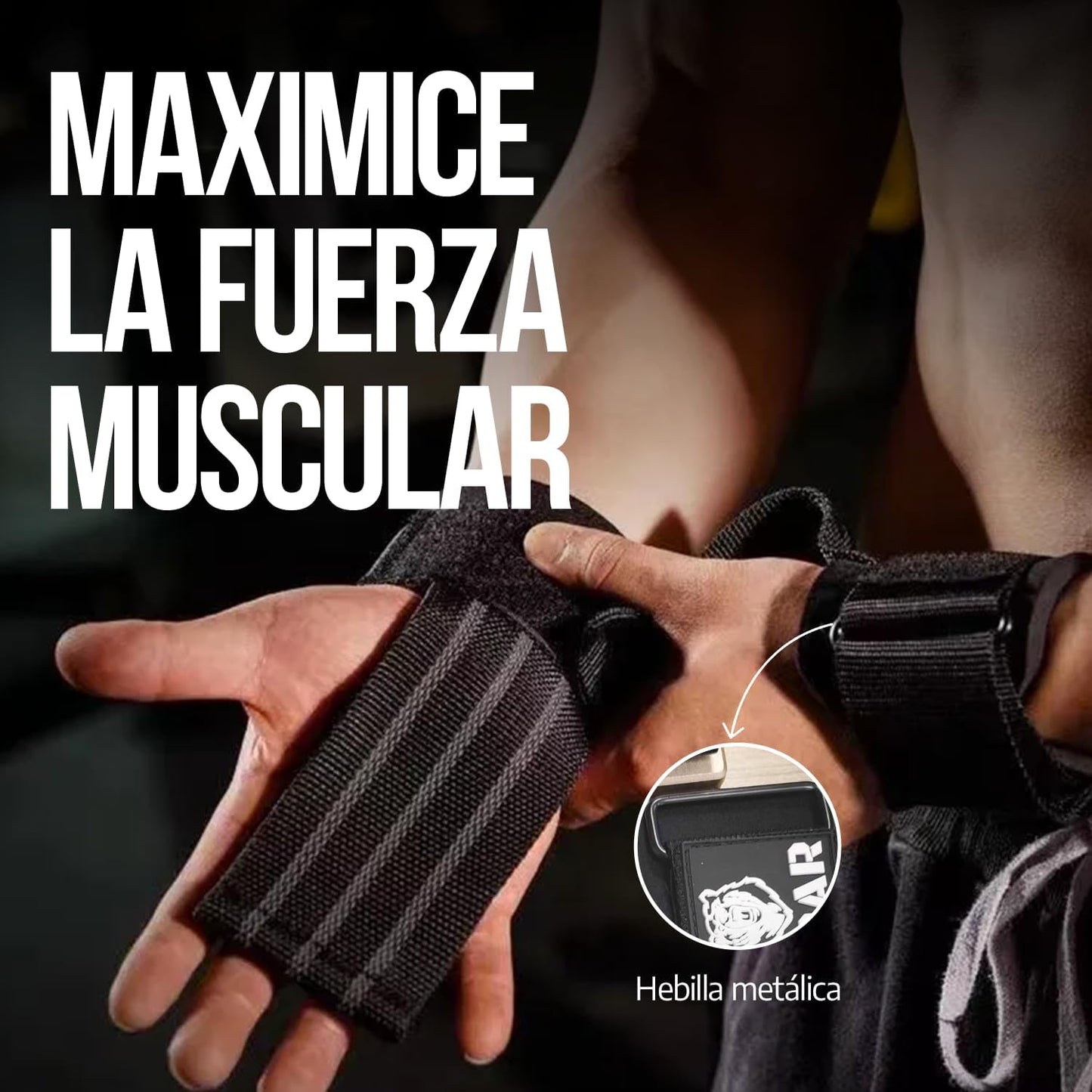 Straps Cortos Profesionales Gym Antideslizantes