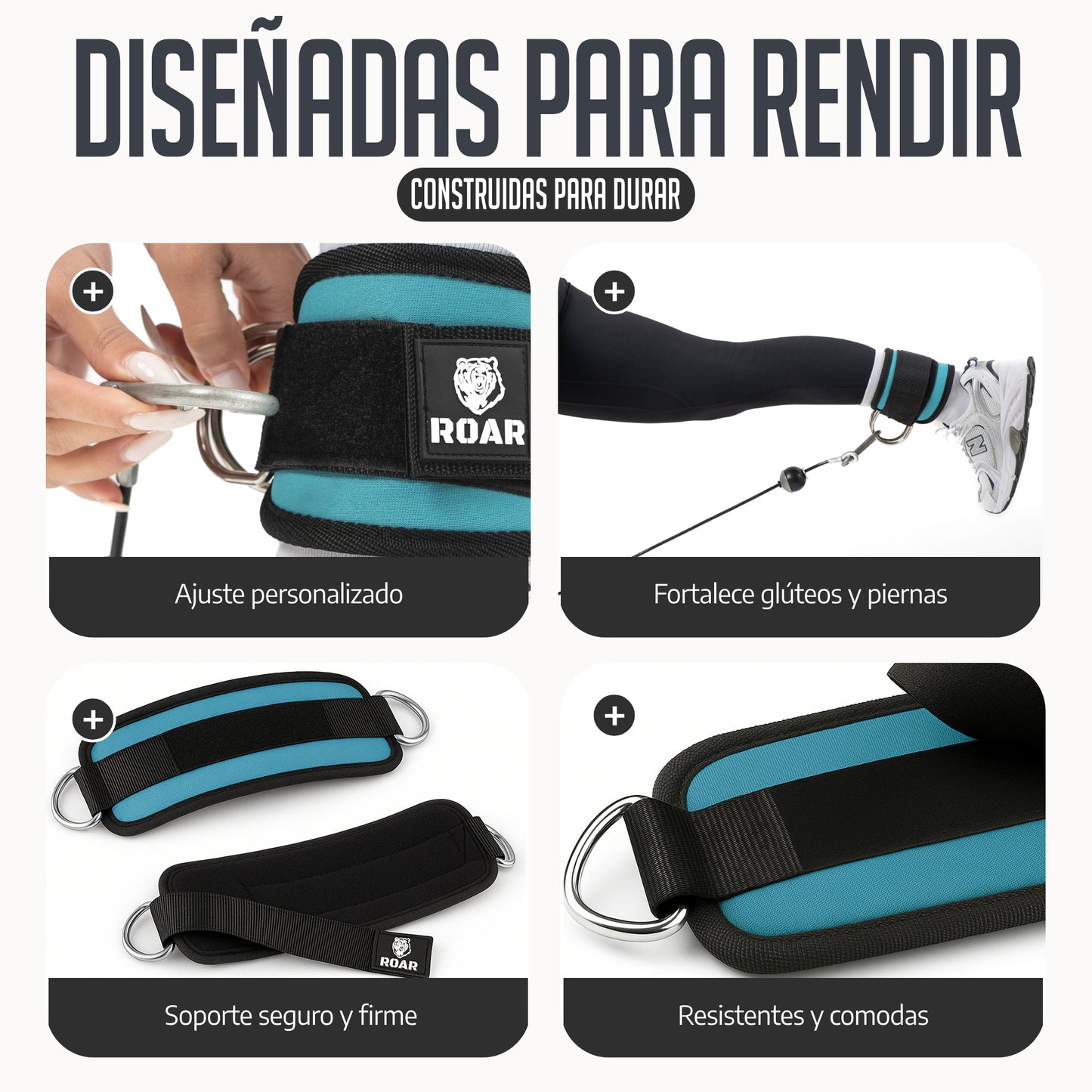 Tobilleras Poleas Gym (2 Piezas)