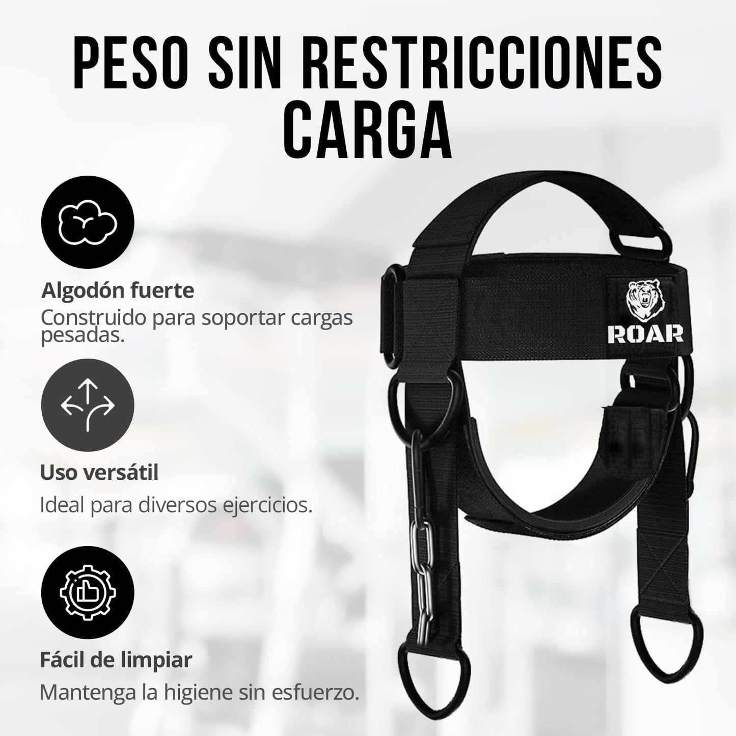 Arnés de Cuello Profesional para Boxeo, MMA y Gym ROAR