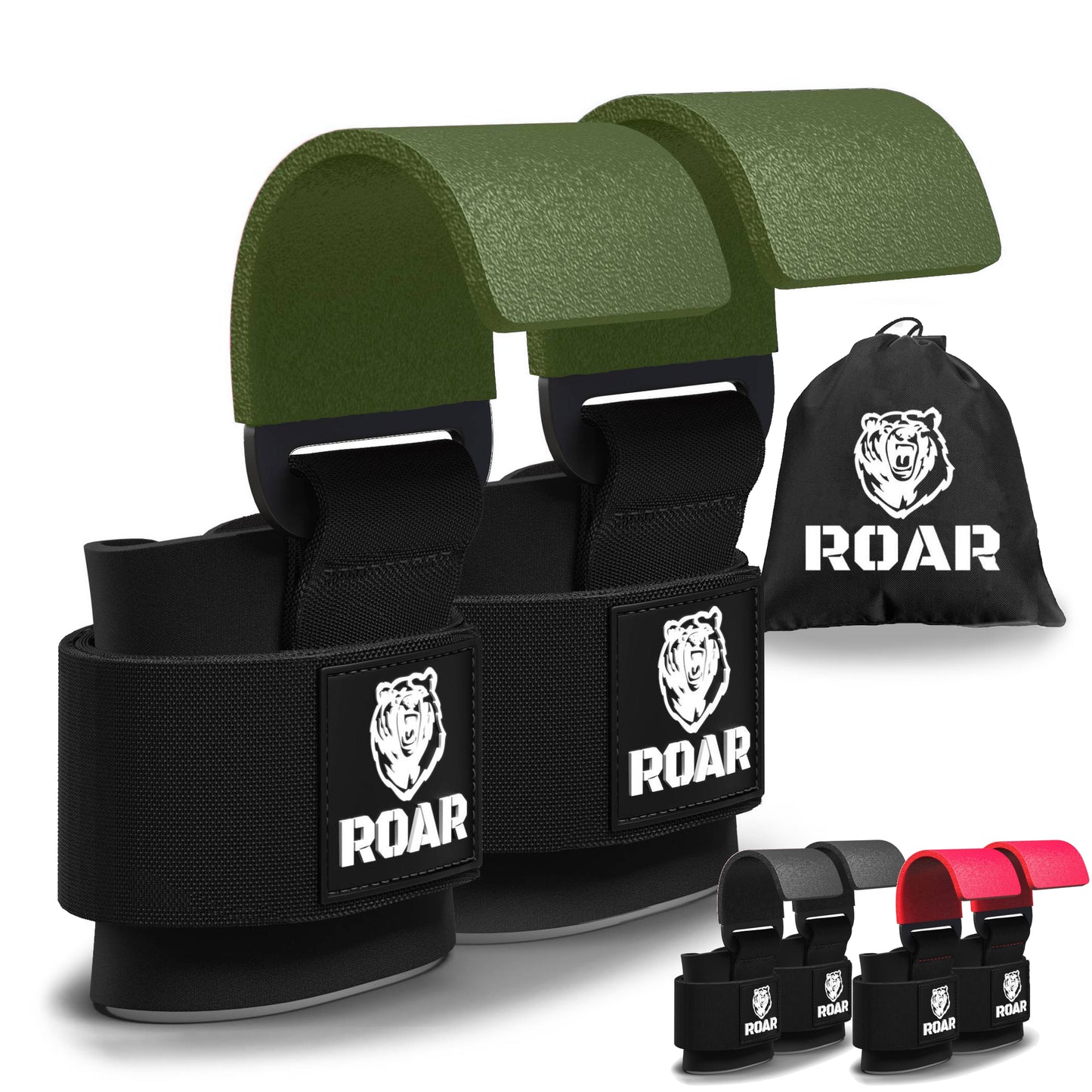 Ganchos de Levantamiento Gym Lifting Hooks Antideslizantes ROAR