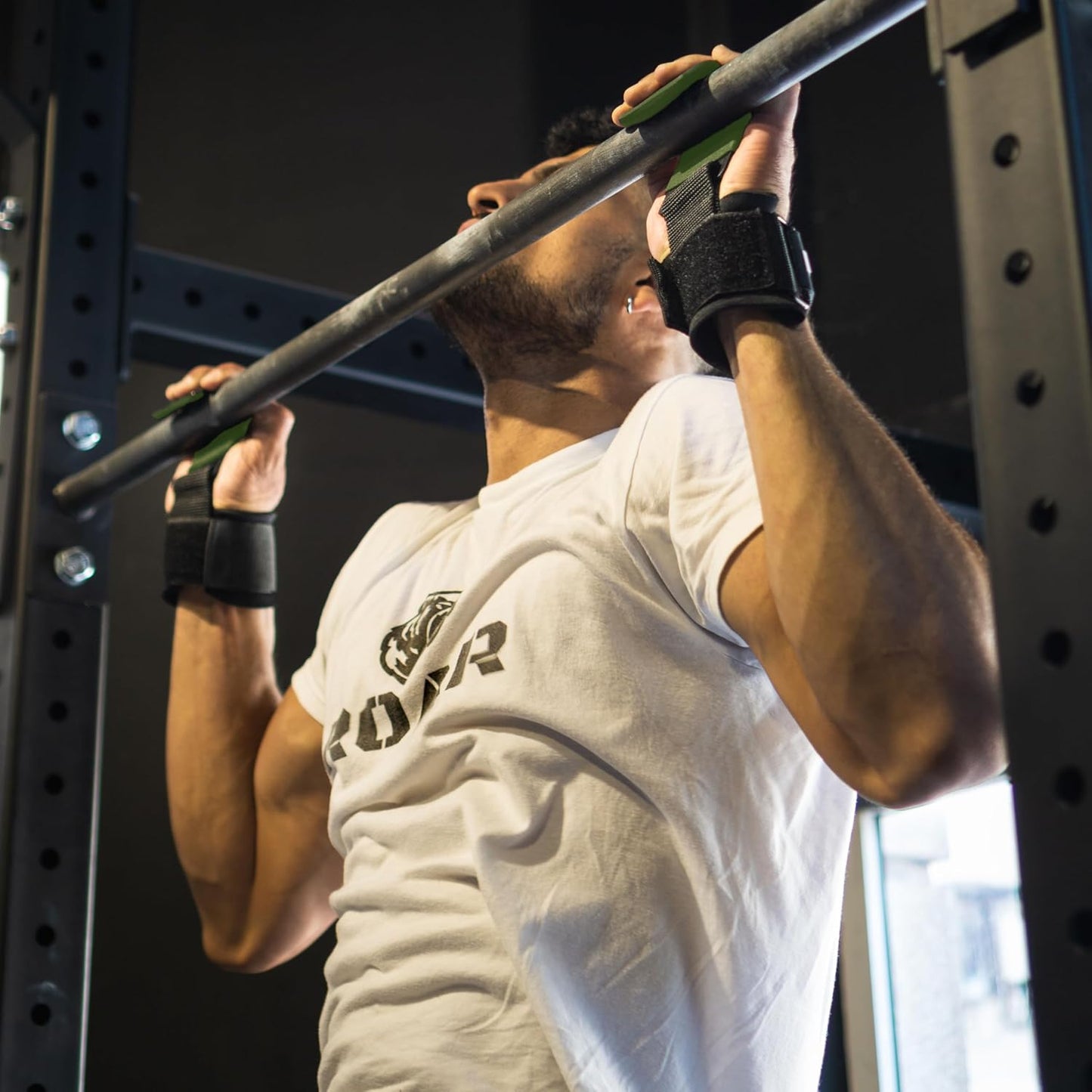 Ganchos de Levantamiento Gym Lifting Hooks Antideslizantes ROAR