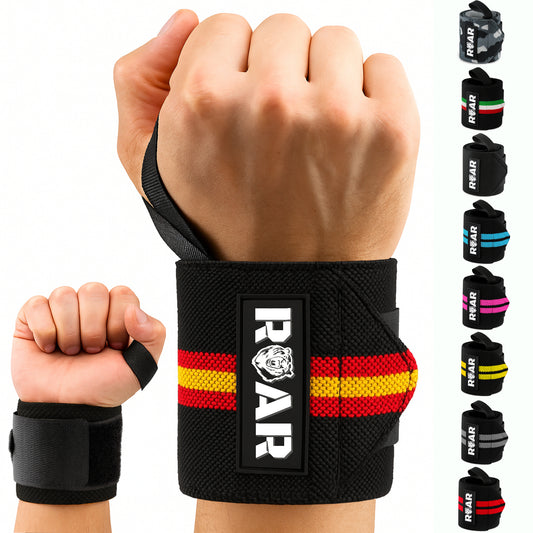 Muñequeras Deportivas Ajustables para Crossfit y Fuerza ROAR